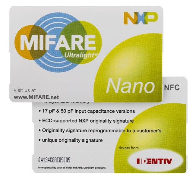 Printed Fanfold Ticket NXP MIFARE Ultralight Nano (5 pack)